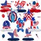 10 Pcs 4th of July Table Decorations 3D Patriotic Honeycomb Table Centerpieces Red Blue White Independence Day Party Decor Fourth of July Party Supplies for Memorial Day Indoor Outdoor Decoration